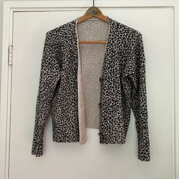 Madewell Black/Cream Floral Sweater Size XS - Picture 3 of 6